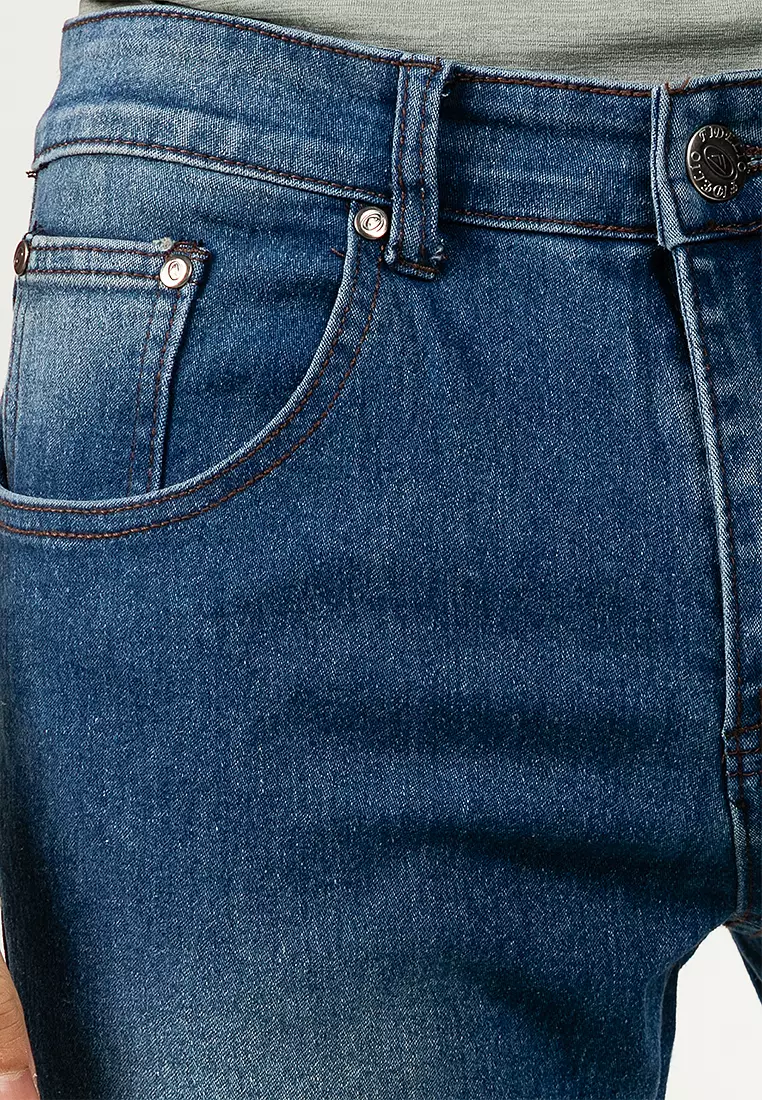 Slim Fit Washed Denim Jeans