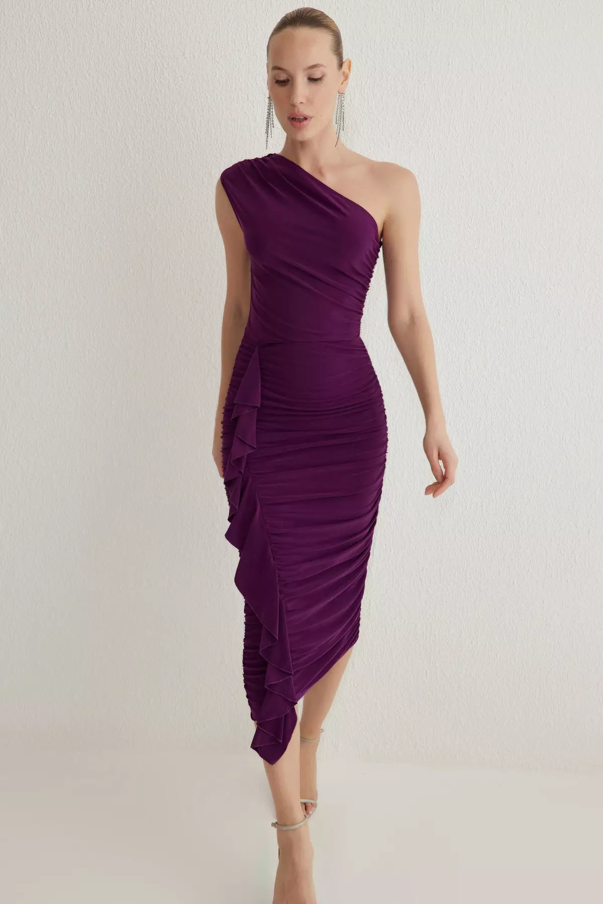 Frilled Tulle Bodycon Dress