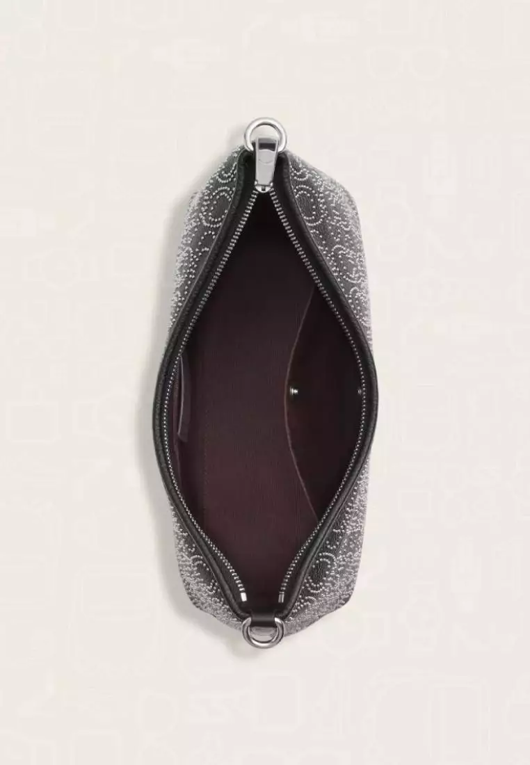 Coach Laurel Shoulder Bag With Signature Rivets Black