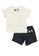ADIDAS white graphic collab shorts and tee set 0FA67KA39D3286GS_2