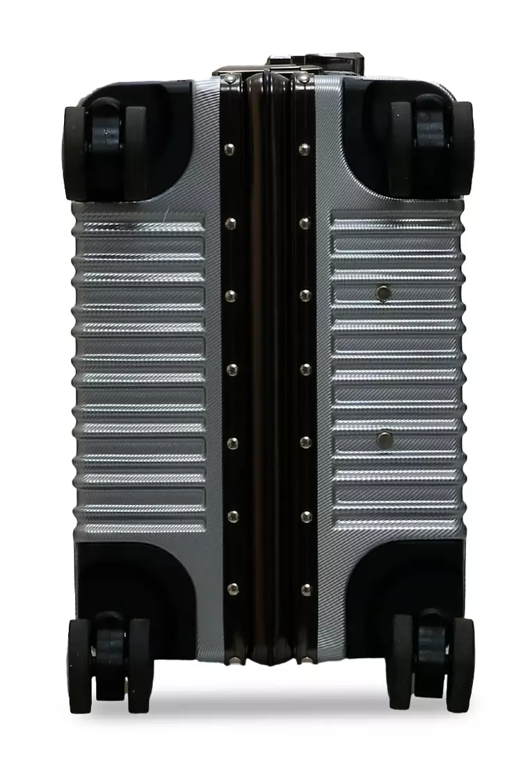 Carlton Koper Alumunium Frame Size 20 Inch Suitcase Unisex TSA Lock Material Polycarbonate ORIGINAL - Silver