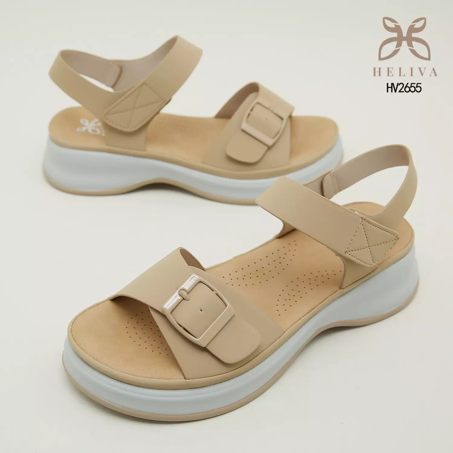 Heliva Vella Sandal Wedges Lady Sling Back Casual Look