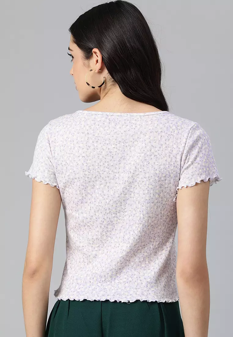 Buy London Rag Purple Floral Floral Ditsy Top 2026 Online | ZALORA ...