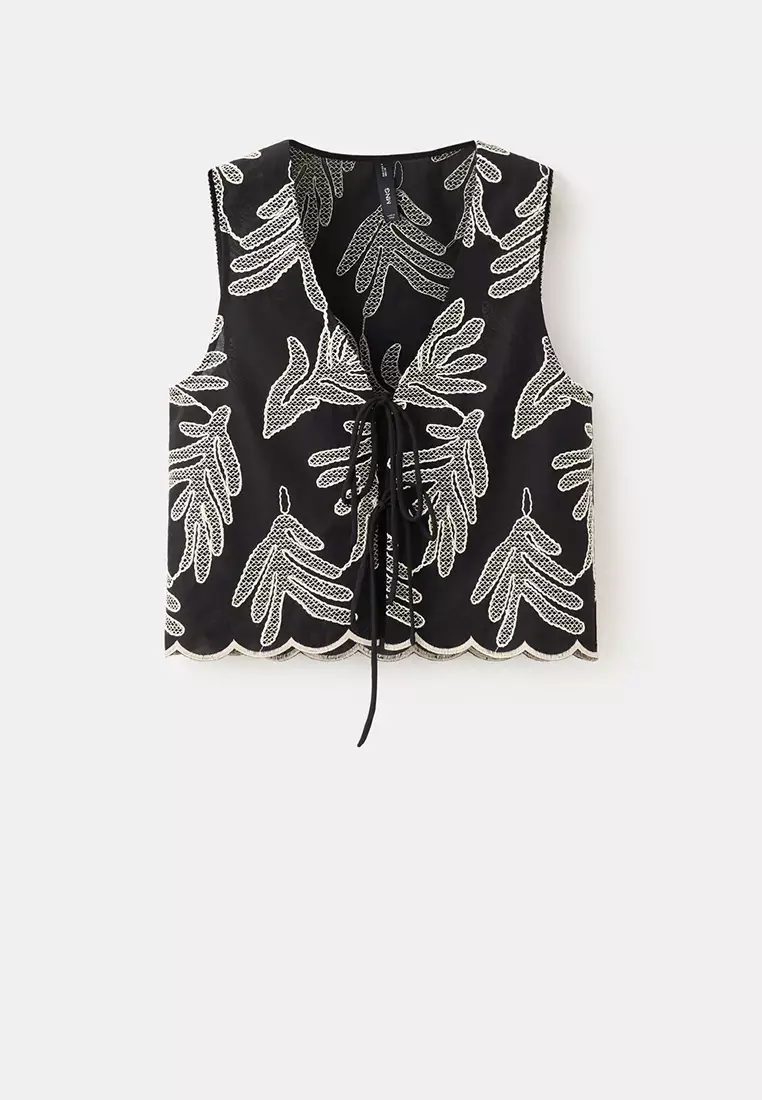 Embroidered Waistcoat With Bows