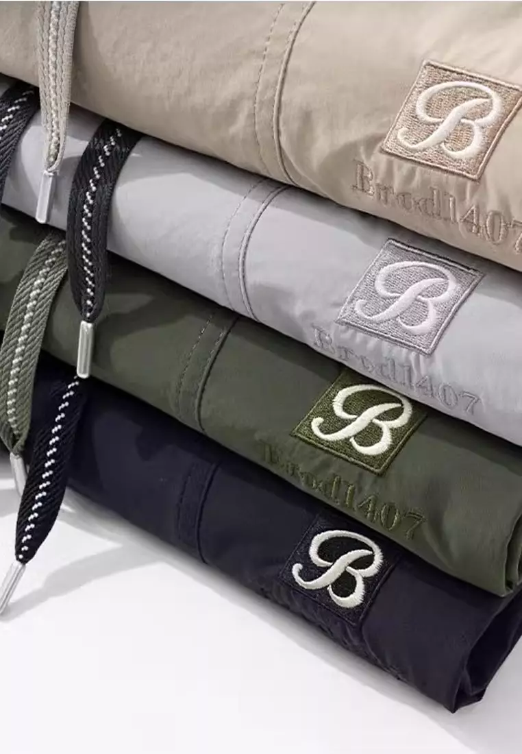 抽繩休閒束腳褲