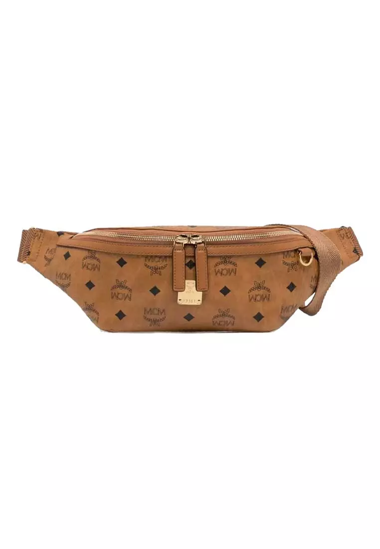 Medium Fursten Belt Bag In Visetos Cognac MMZAAFI01CO001
