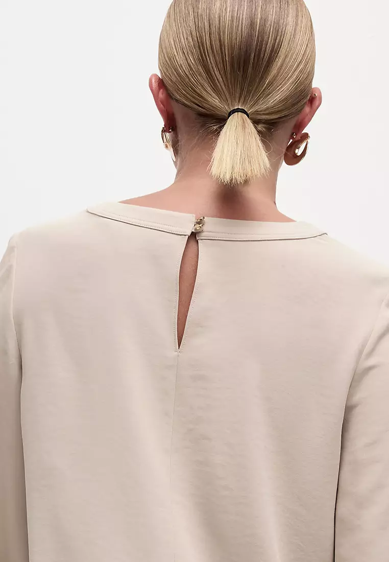 V-Neck Popover Blouse