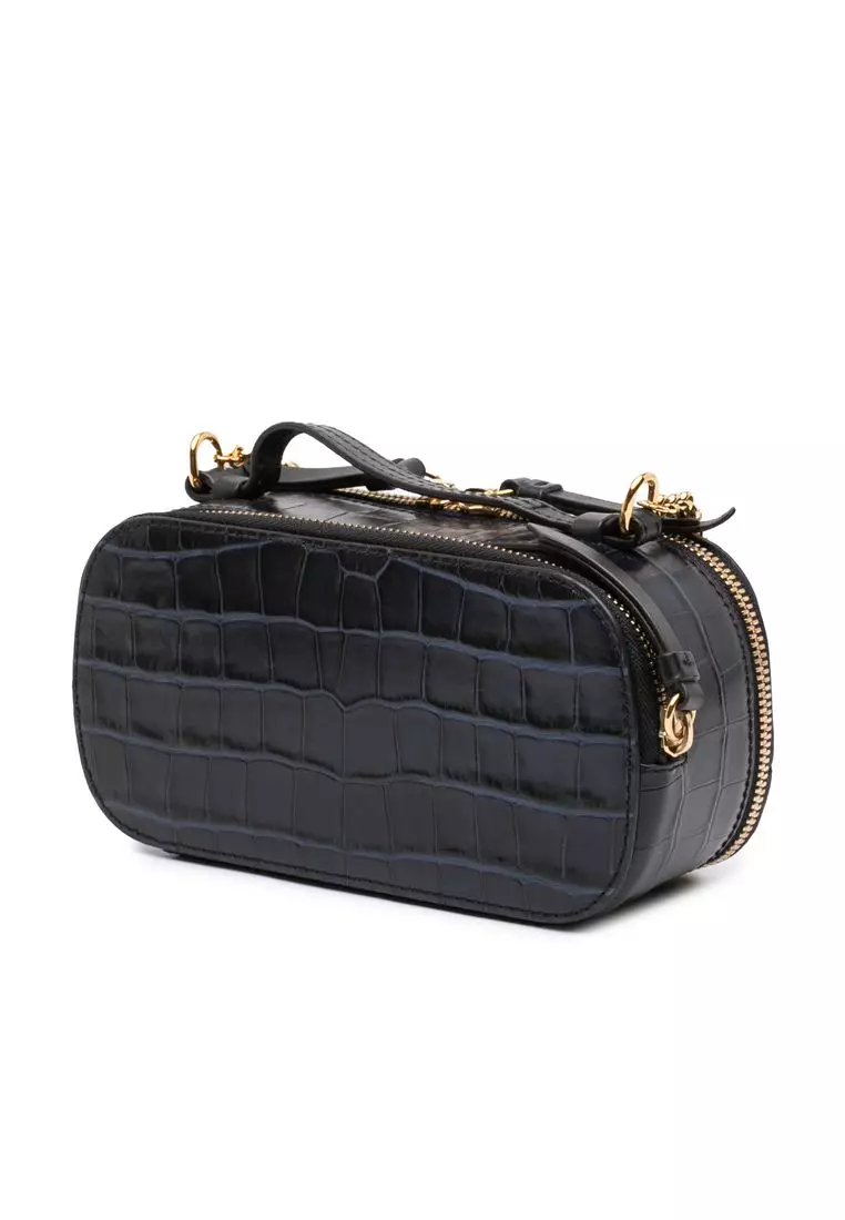 Pre-Loved Chloé Mini Croc Embossed Leather C Vanity Bag