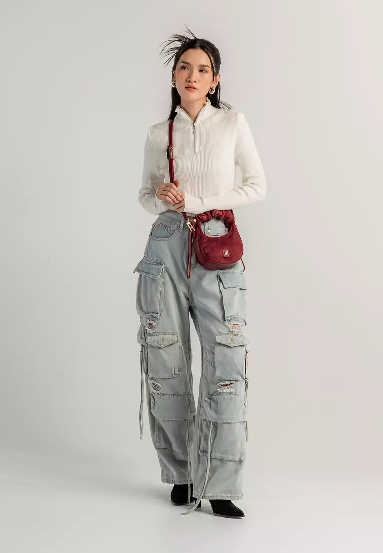 Fuffa Micro 2.0 Bag Suede - Cranberry