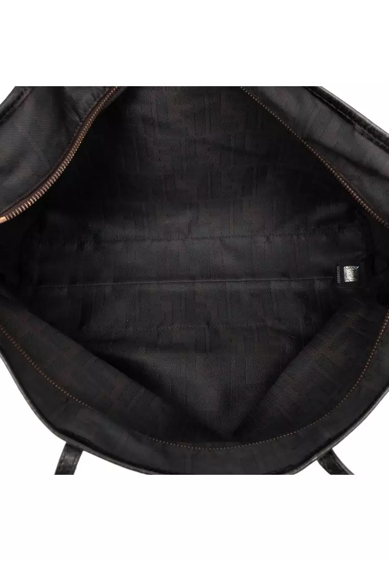 Pre-Loved Fendi Small Zucca Nylon Roll Tote