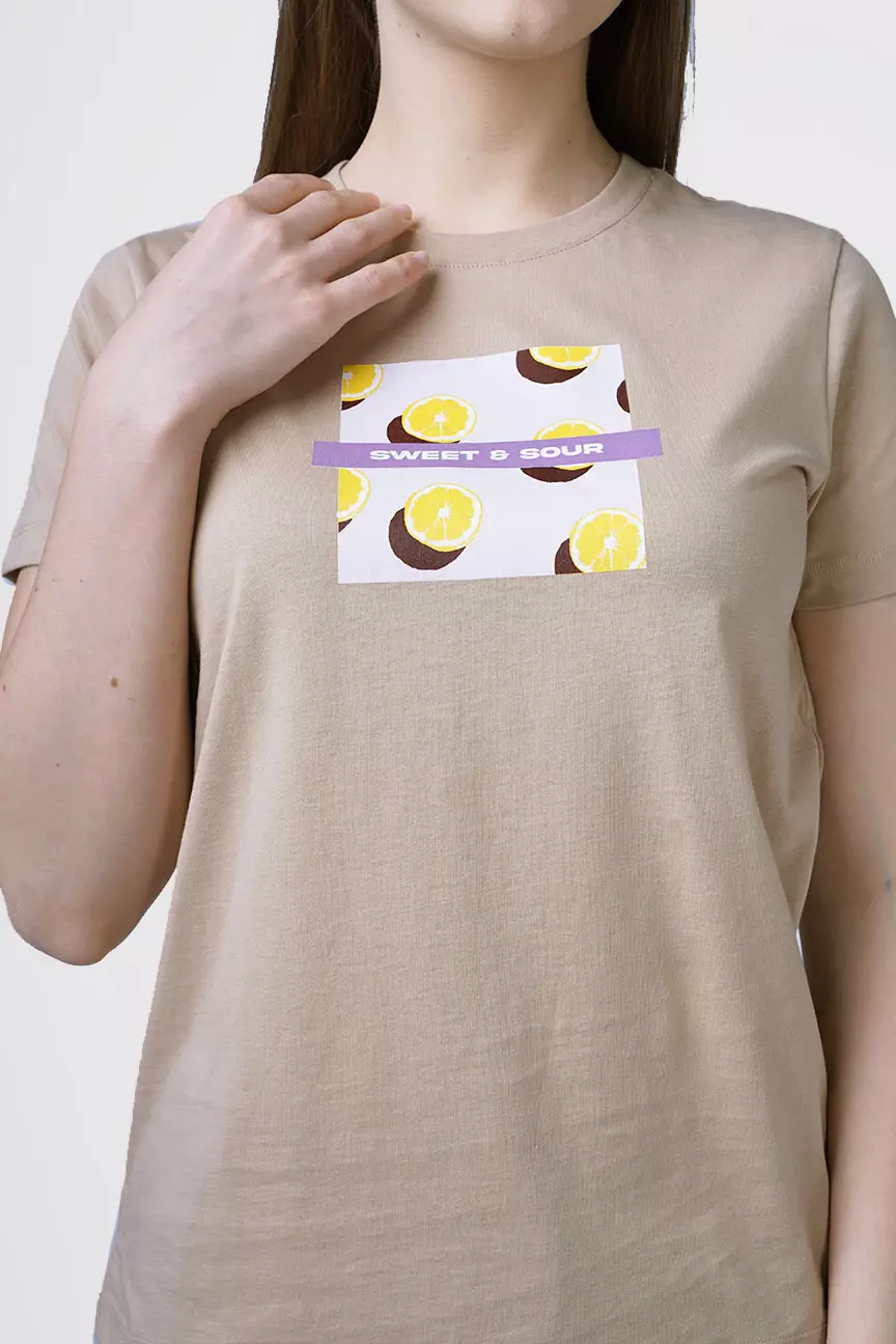 Kaos Wanita Ava Cream