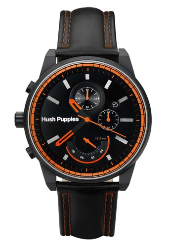 Hush Puppies Freestyle Chronograph Men’s Watch HP 6068M.2518 Black Red Black Leather