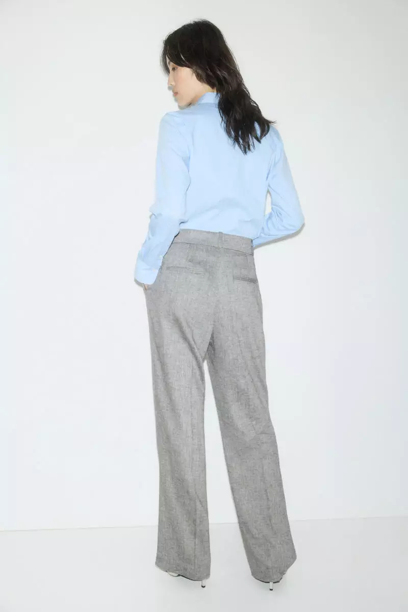 Tailored linen-blend trousers