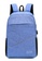 Jackbox blue Set of 2 Korean Fashion Joy Start Ipad Laptop Bag with USB Charging Port Backpack 542 (Blue) 09246ACCD6B26AGS_3