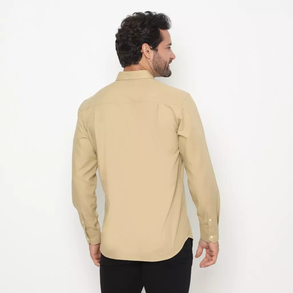AMK Kemeja Pria Lengan Panjang SHS ANDREW L/S Khaki