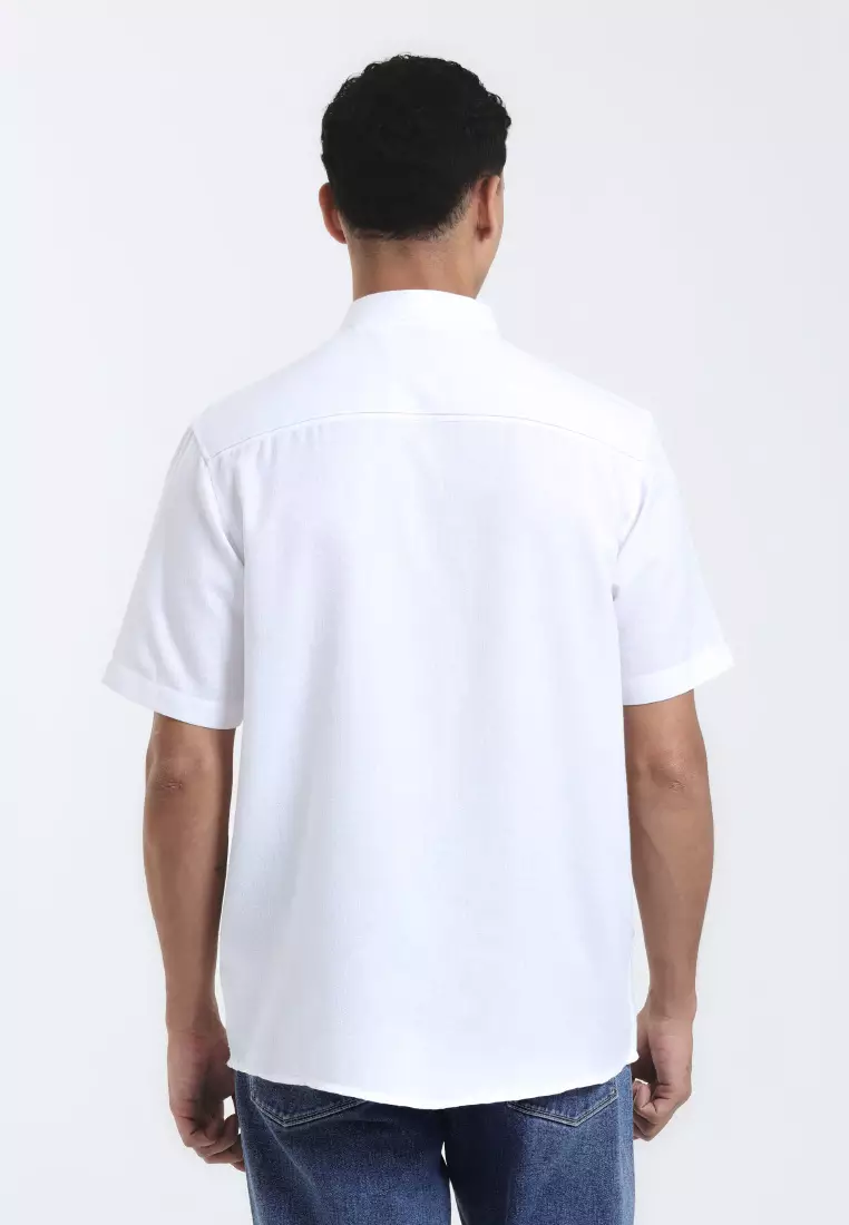 Emba Denim - Medina Kemeja Koko Pria Lengan Pendek Regular Fit Warna Brown