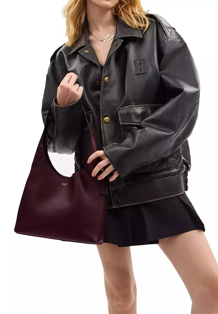 Brooklyn 28 女士單肩包梅洛酒紅色CU068