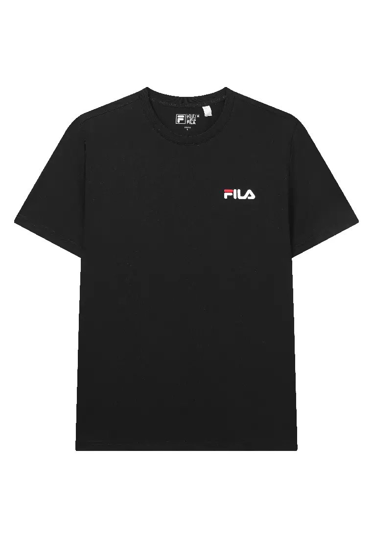 græsplæne hellig Tilstedeværelse Buy FILA FILA CORE Men's WHITE LINE HERITAGE Short Sleeve T-shirt in Black  2023 Online | ZALORA Singapore