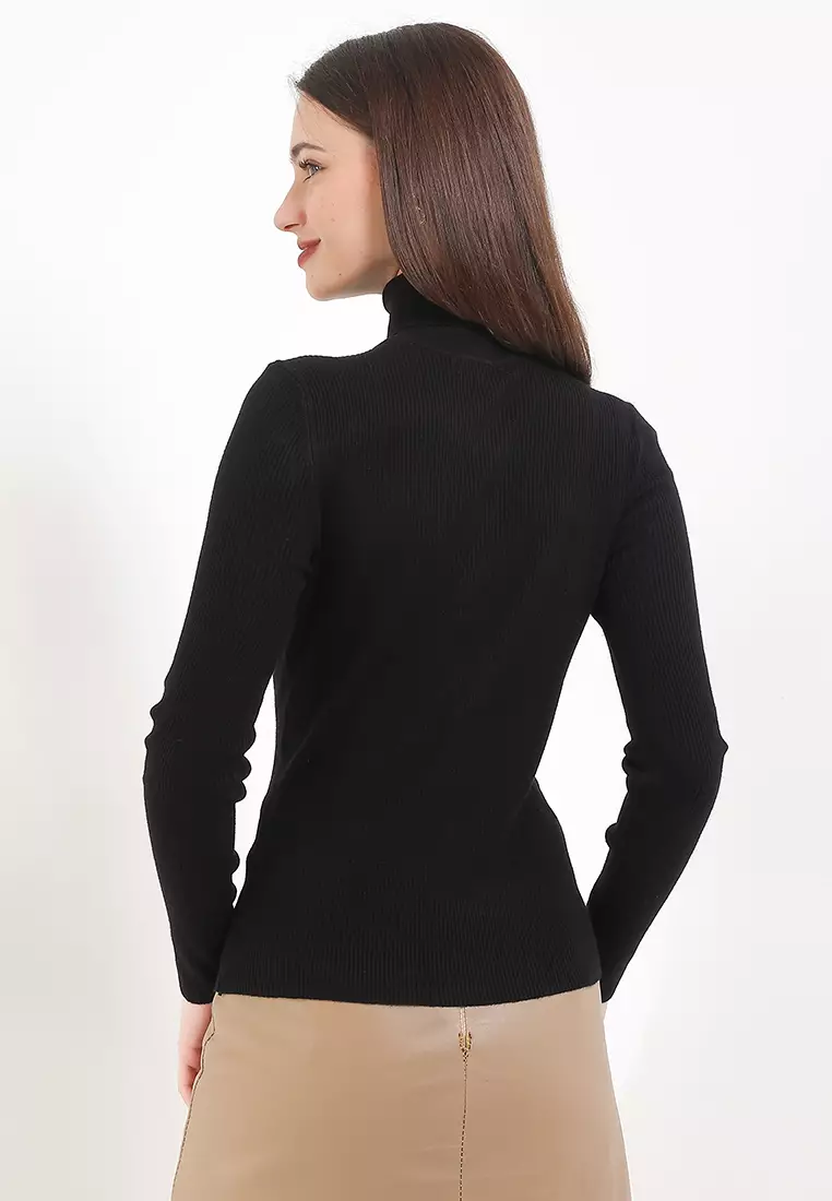 Ribbed Roll Neck Jumper