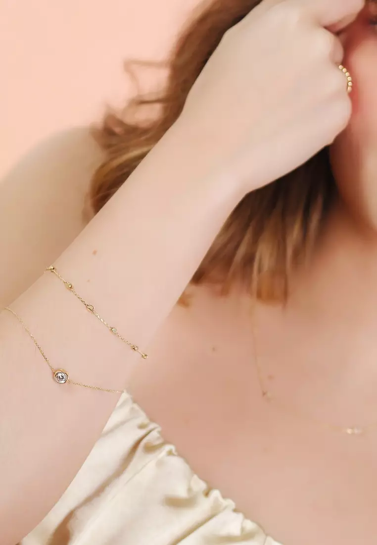 Sphere Chain Bracelet 14k Gold