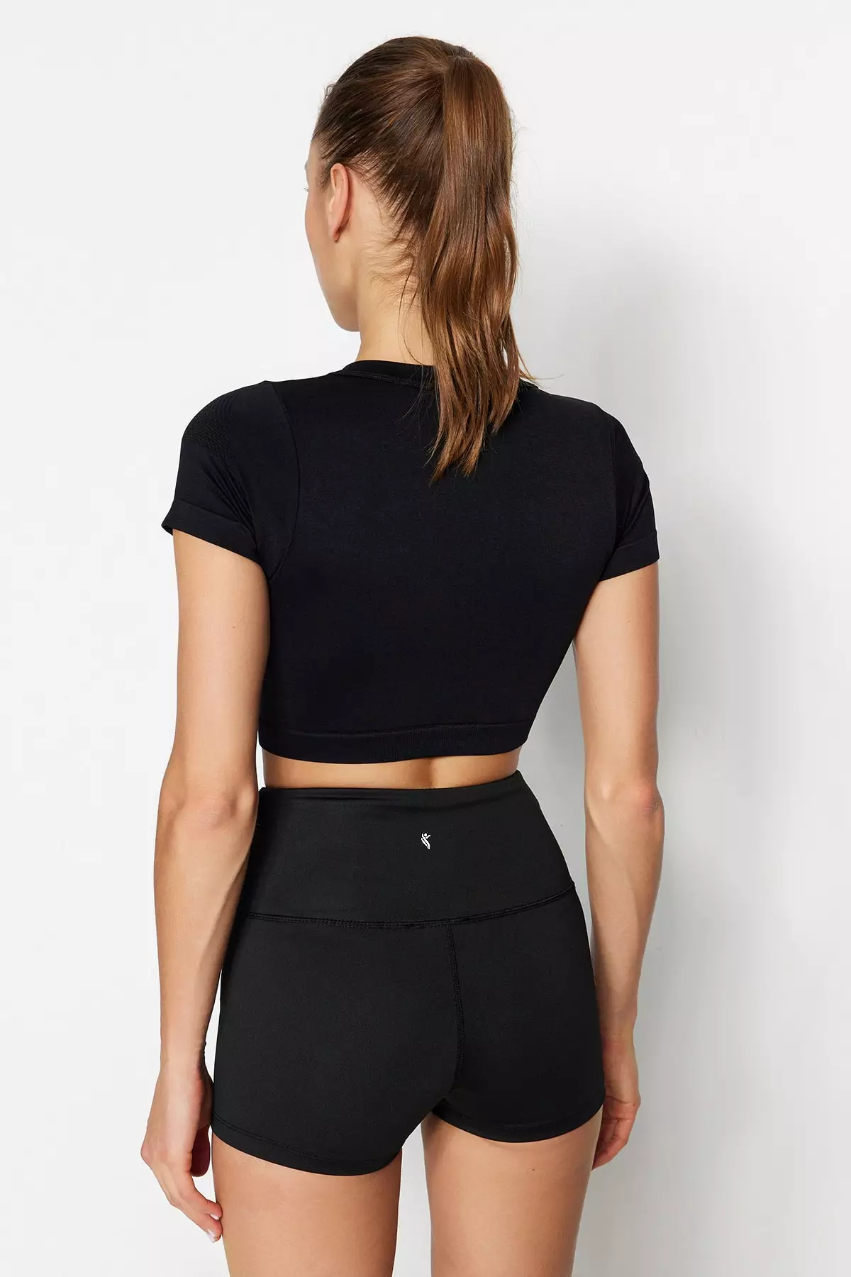 Active Shorts Tights with Reflective Print Detail