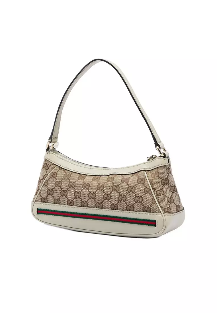 Pre-Loved Gucci Gg Canvas Web Mayfair Shoulder Bag
