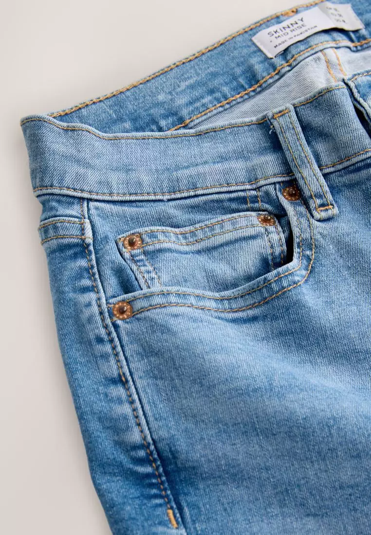 Mid Rise Stretch Skinny Jeans