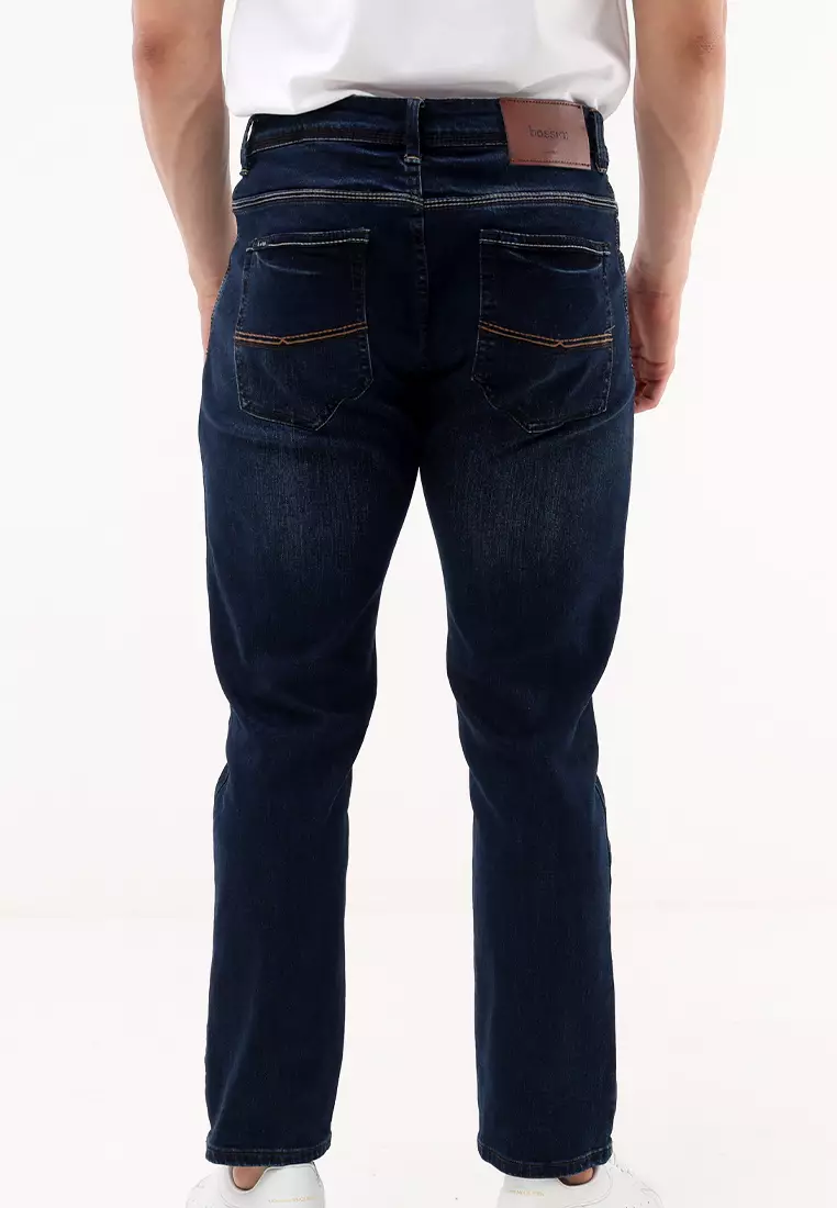 Denim Long Slim Tapered Jeans