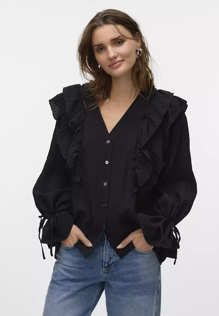 Kausa 荷葉長袖上衣