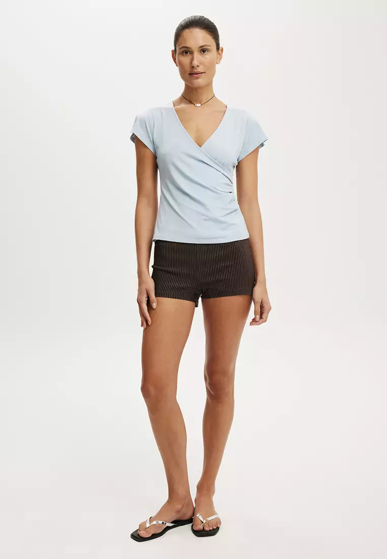 Marlo Wrap Short Sleeves Tee