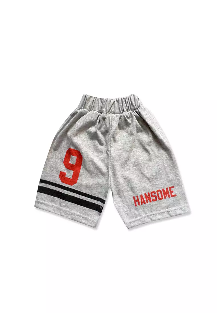 Skabe Pakaian Bayi Anak Laki Laki Baju Atasan Oblong Lengan Pendek Motif Hansome Army Setelan Celana Kaos All Size Warna Tua Usia 12 Bulan Hingga 18 Bulan 3060