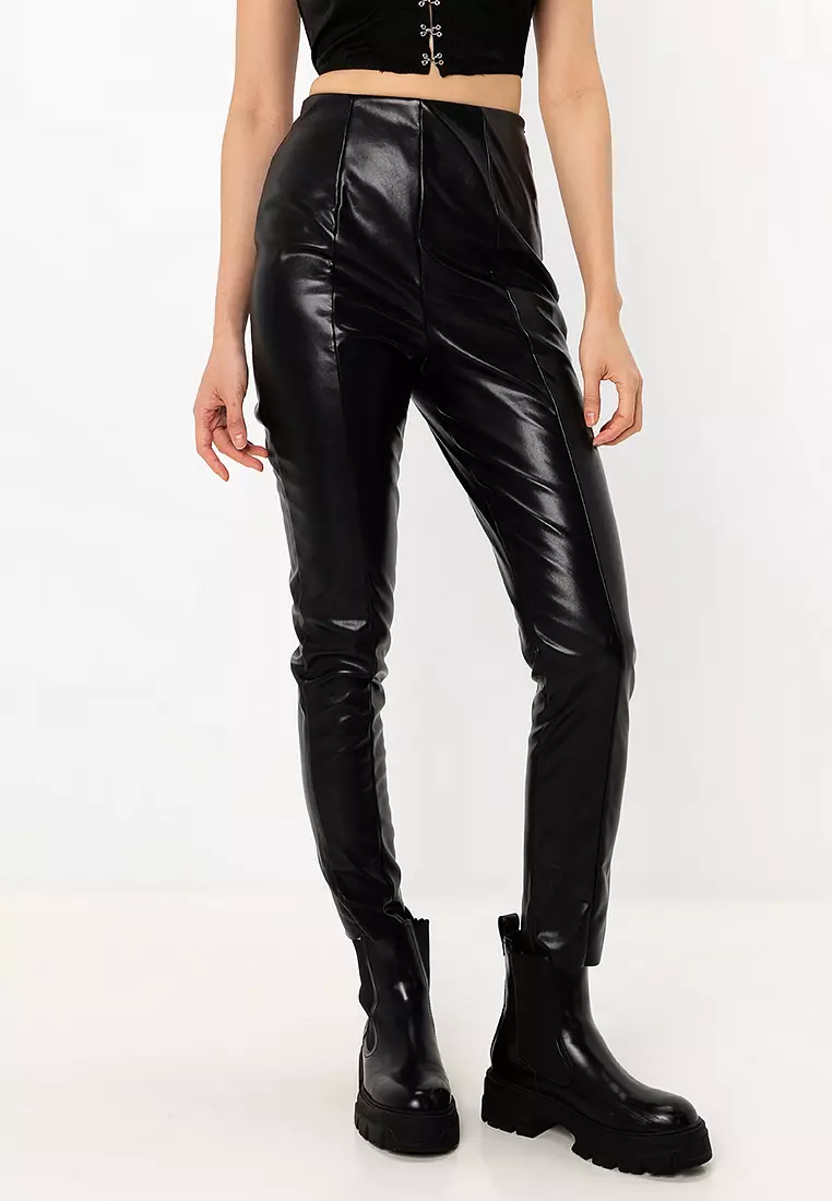 Skinny Fit High Waisted Skinny Leather Pants Buy ASOS Design