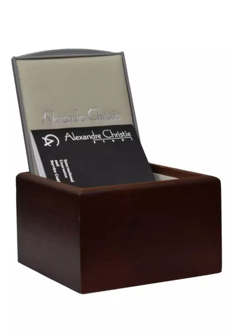 Alexandre Christie AC 8546 LS BEPBA Ladies Black Dial Black Stainless Steel