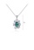 Glamorousky green 925 Sterling Silver Fashion and Elegant Flower Pendant with Cubic Zirconia and Necklace 19846ACACB4AE9GS_2