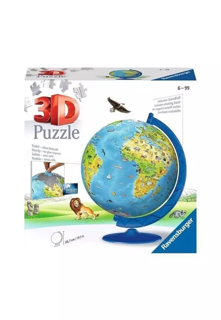 Ravensburger Ravensburger Childrens World Globe 180 Piece 3d Jigsaw