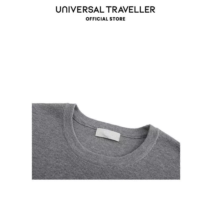 Universal Traveller Waffle Crew Neck Knitted Sweater KS23111