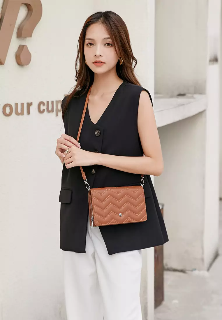 Buy Wild Channel Women's Quilted Sling Bag Shoulder Bag