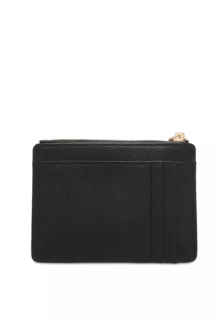 Women's Card Holder With Coin Compartment - Black
