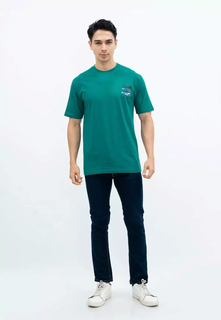 Houseofcuff T-shirt Kaos Motif Snack Time Pendek Turquoise Size S-4XL