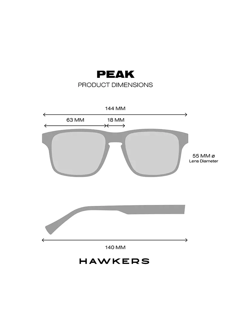 Metal Black Smoky Brown Peak Sunglasses For Men And Women. Unisex. Official Product designed in Spain