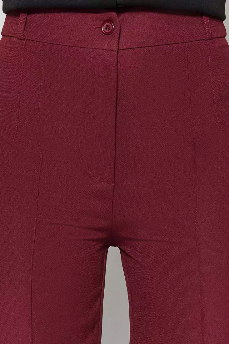 High Waist Straight Cut Trousers