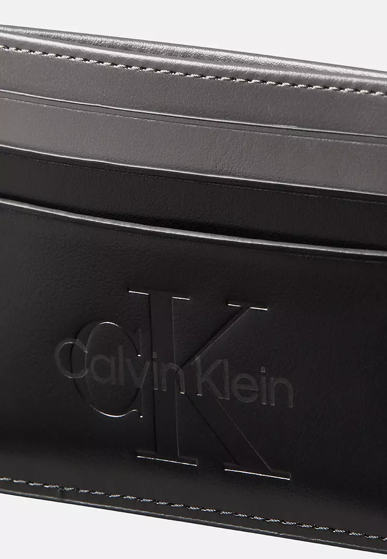 Embossed Monologo Card Case - Calvin Klein Accessories