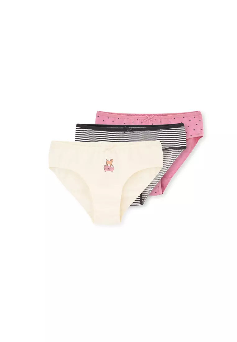 3 Pack Multıcolor Briefs Briefs, Patterned, Underwear for Girls