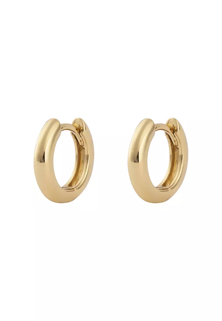 Buy Wanderlust Co Classic Gold 7mm Baby Huggie Earrings 2024