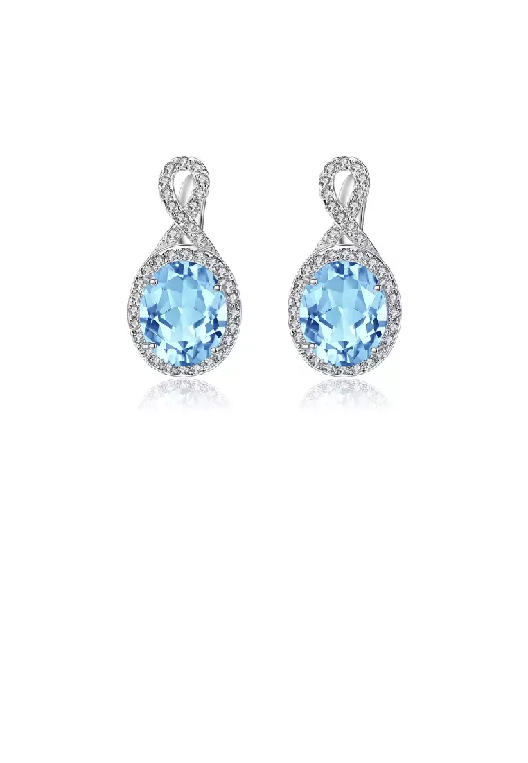 White discount topaz studs