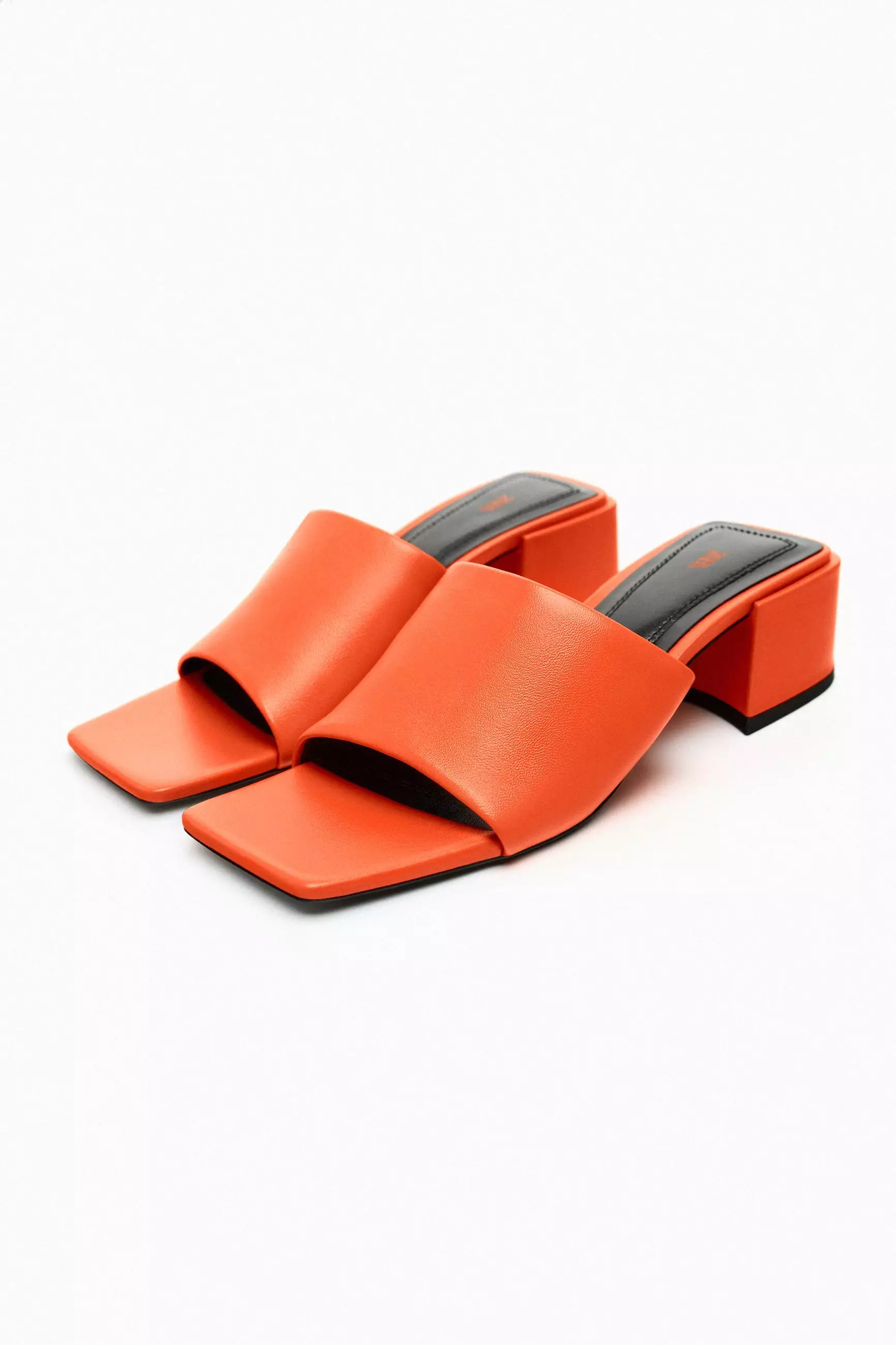 Zara orange mules top