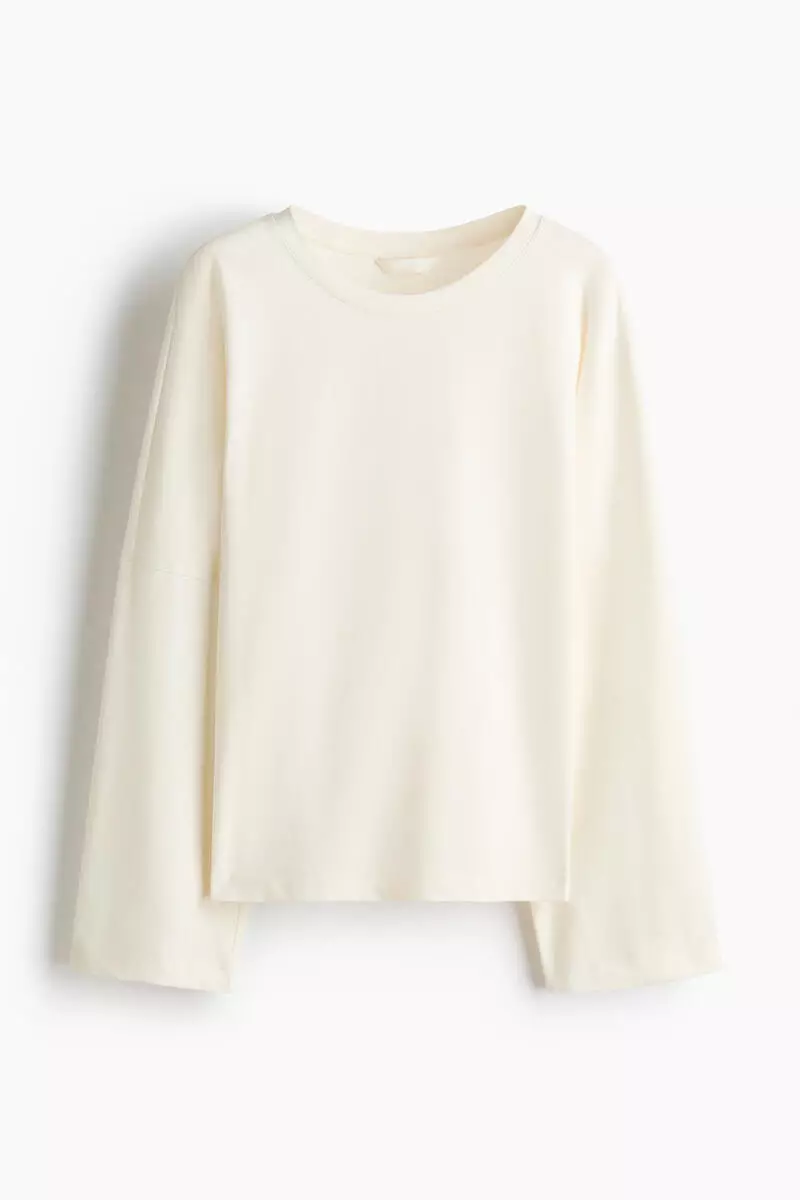 Long-sleeved cotton top