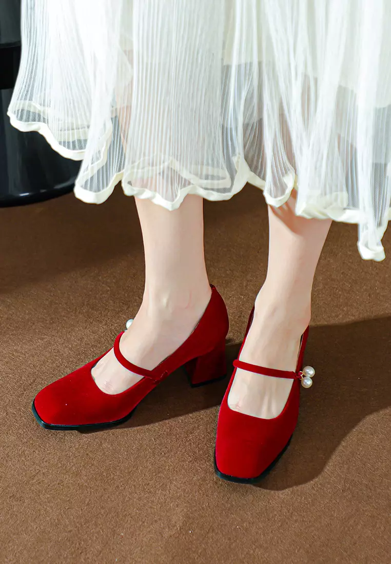 Red mary clearance jane flats