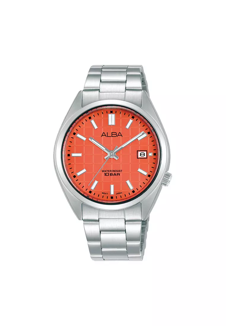 Alba Jam Tangan Wanita - Silver Orange - Stainless Steel - AG8M39