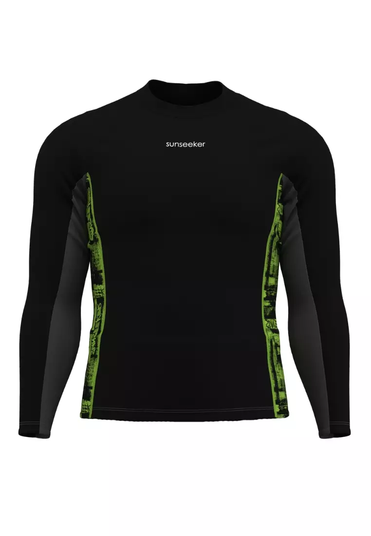 Sunseeker Logo Black Long Sleeves Rash Guard